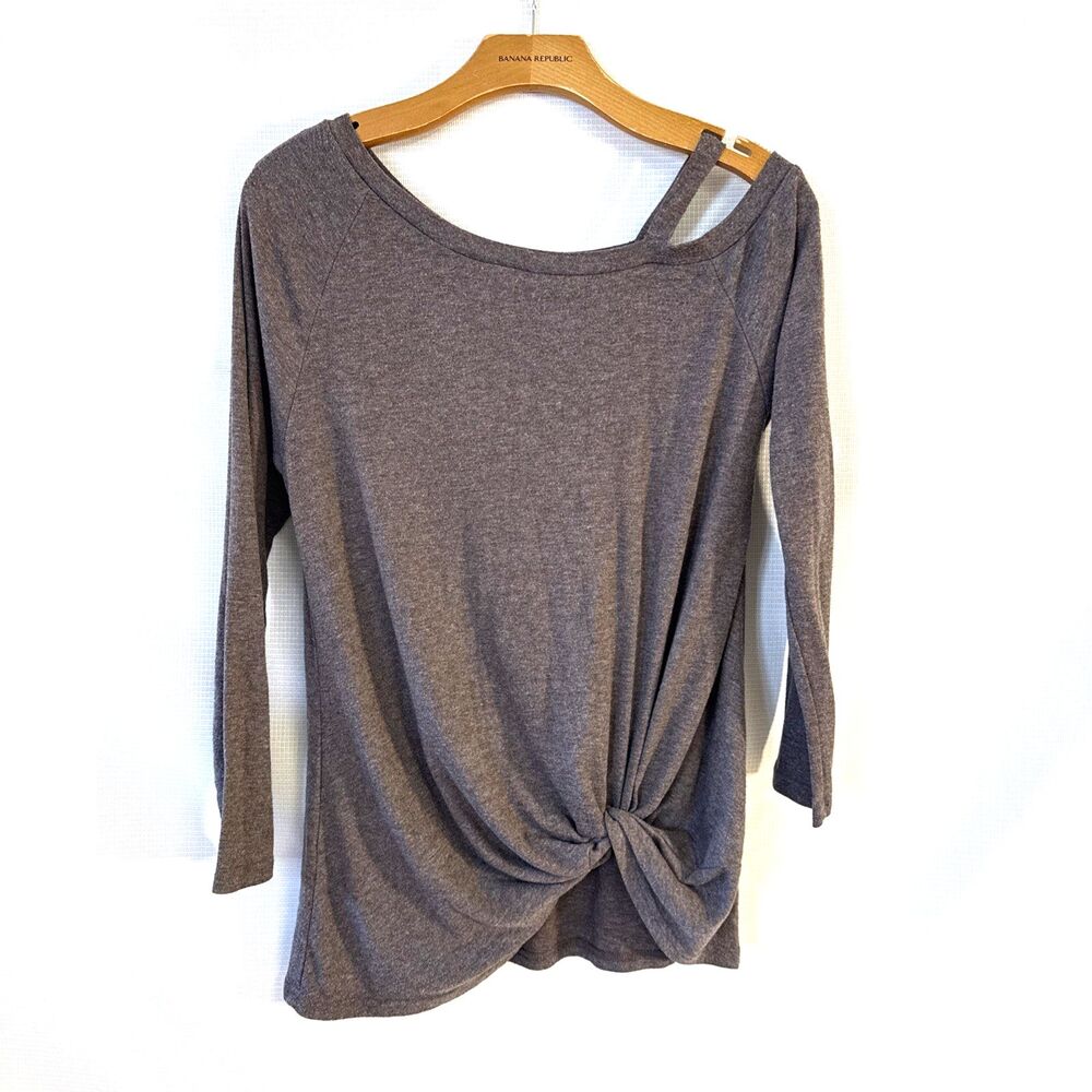 YIDARTON Brown Knot Tie Sweater Women's Pullover Brown Long Sleeve - S